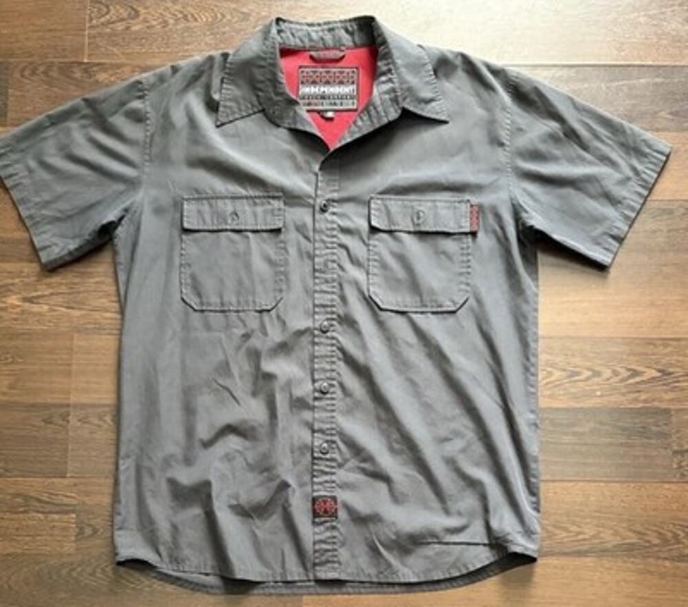 Vintage Y2K Independent Truck Co Skate Work Shirt Korea Sz M